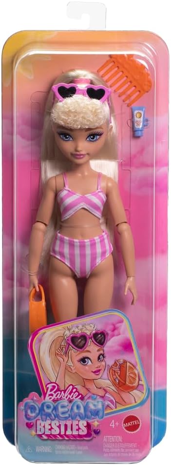 Barbie Dream Besties Malibu Beach Doll for Girls Ages 4 and Up