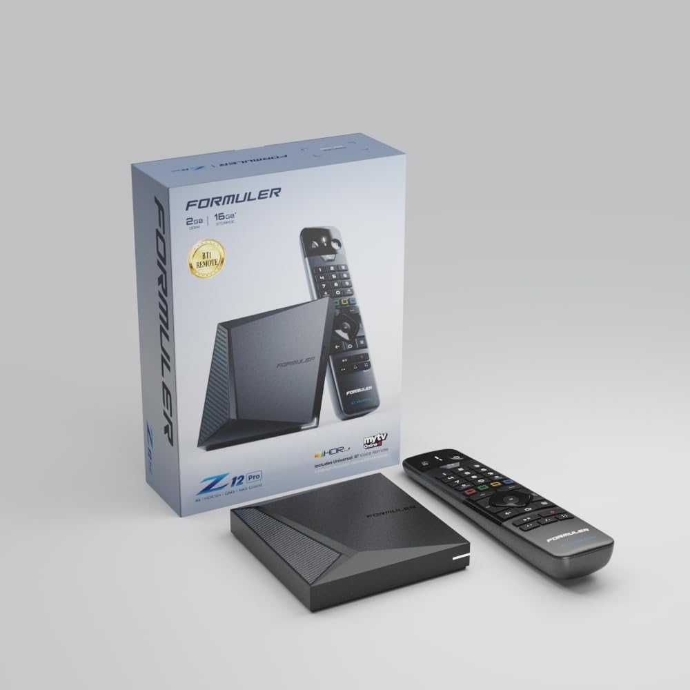 Formuler Z12 Pro - Reproductor multimedia de transmisión 4K, Android 12, HDR10+, LAN Gigabit, WiFi de doble banda, 2 GB de RAM, 16 GB de ROM, control remoto por voz Bluetooth