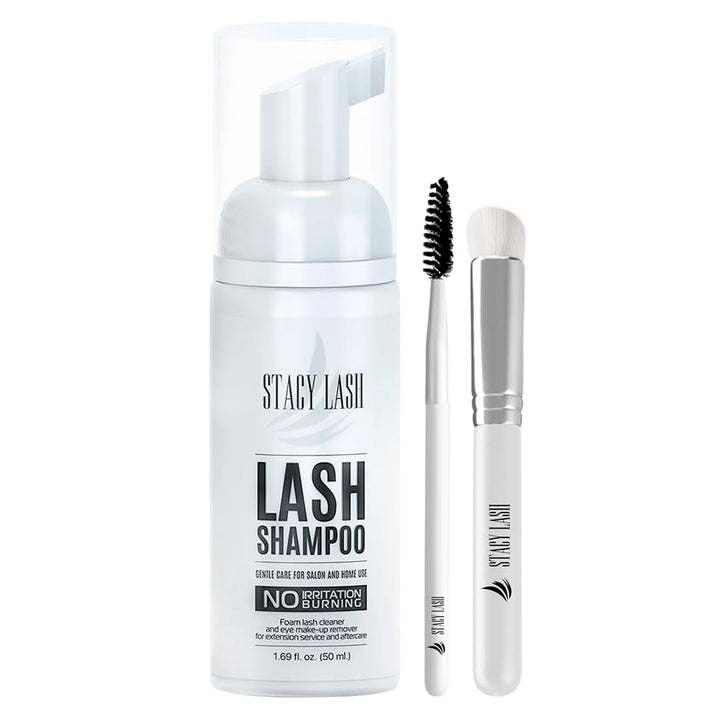 STACY LASH Champú para extensiones de pestañas + cepillo, 1.69 onza...