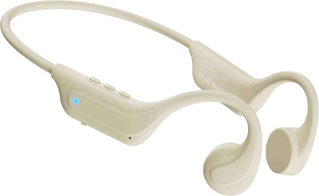Nuevos auriculares de conducción ósea Bluetooth 6.0, auriculares de oreja abierta con micrófono, sonido premium, 3 modos de ecualización, tiempo de reproducción de 10 horas, 0.88 oz ligeros