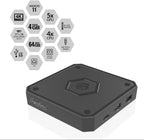 BuzzTV E5 SE, dispositivo multimedia 4K Signature Edition con 4 GB de RAM, 64 GB de almacenamiento, control remoto IR-200, WiFi de doble banda, Android 11