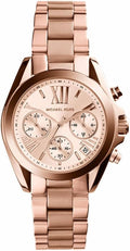Michael Kors Bradshaw Reloj para Mujer, Reloj Cronógrafo de Acero Inoxidable para Mujer con Correa de Acero o Cuero