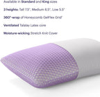 Almohada Purple Harmony - Loft mediano, tamaño King, almohada de gel
