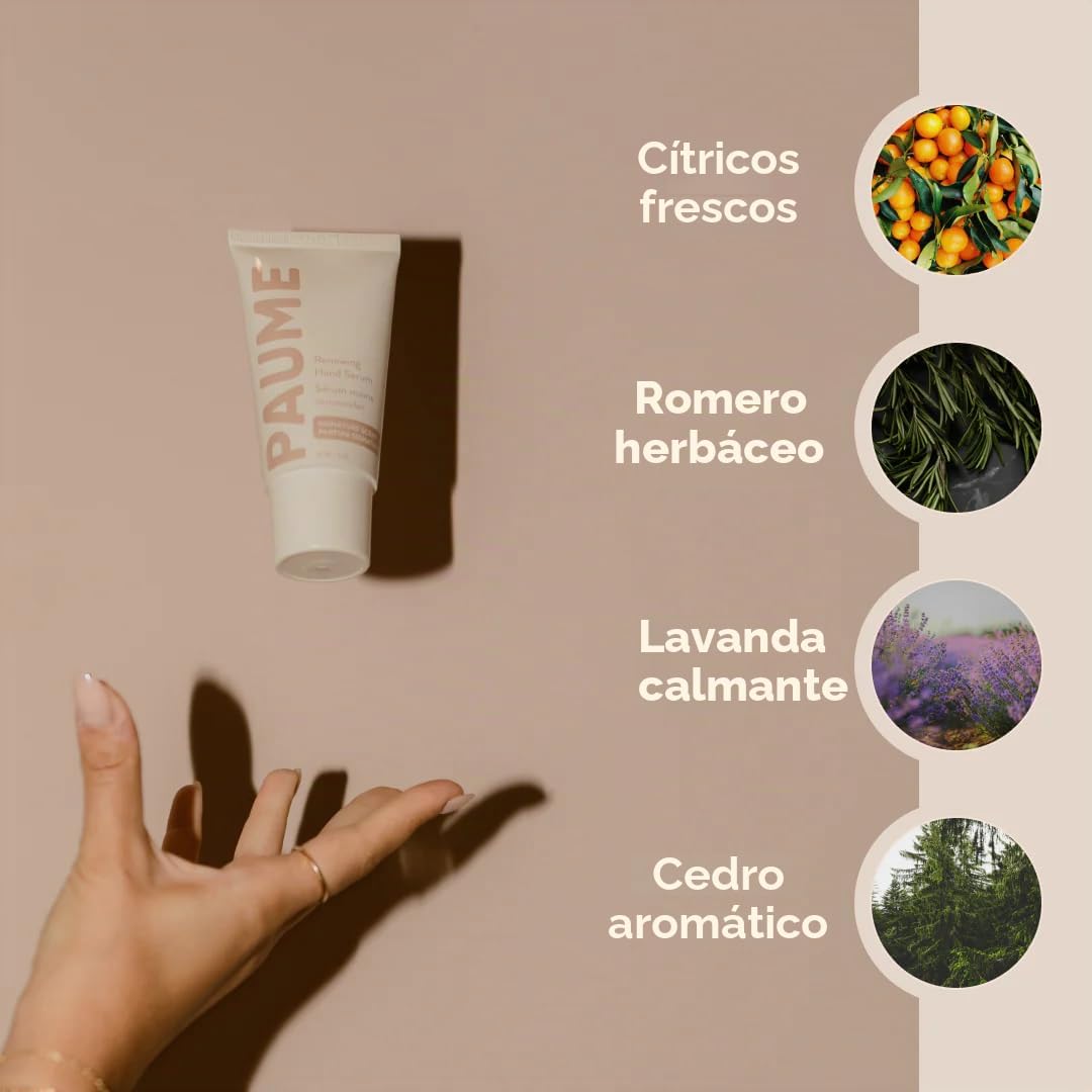 PAUME Suero renovador de manos para piel seca y envejecida con ácid...