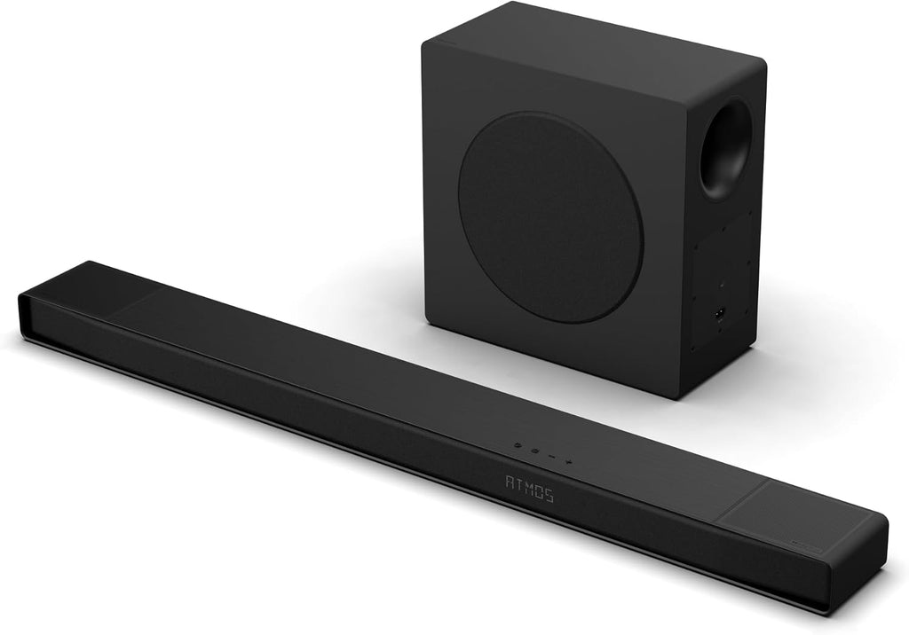 Hisense AX3120Q - Barra de sonido de 3.1.2 canales con subwoofer inalámbrico, altavoces de encendido ascendente, Dolby Atmos, DTS:X, Bluetooth 5.3, HDMI eARC, Roku TV Ready, control de aplicación y control remoto, 7 modos de ecualización, Hi-Concerto