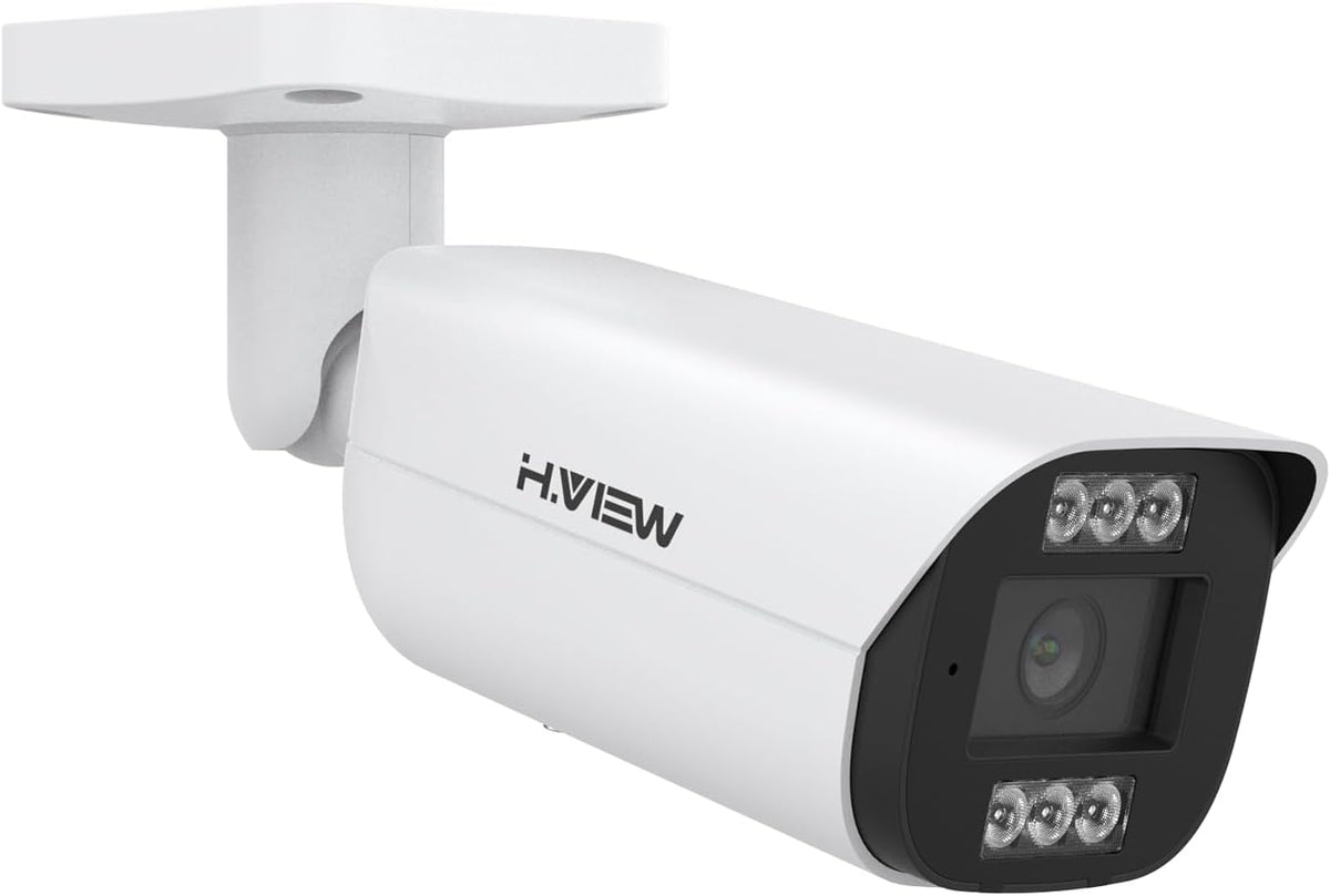 H.VIEW UltraHD 4K (8MP) Cámara IP POE de seguridad bala para exteri...