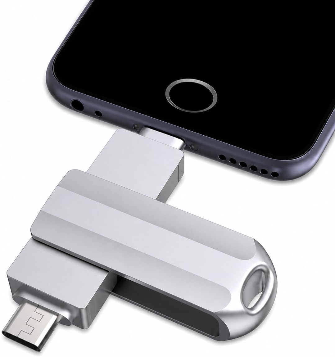 Unidad flash de 128 GB para iPhone\/iPad, USB-C Photo Stick con ada...