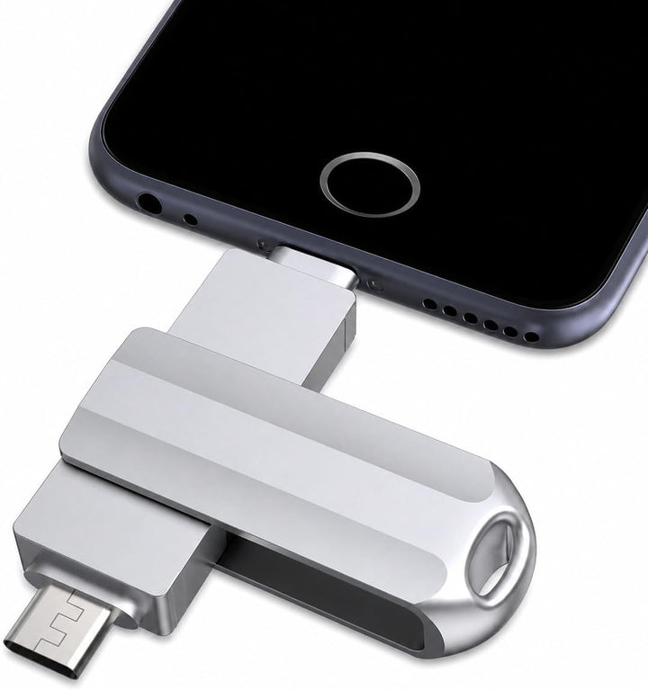 Unidad flash de 128 GB para iPhone\/iPad, USB-C Photo Stick con ada...