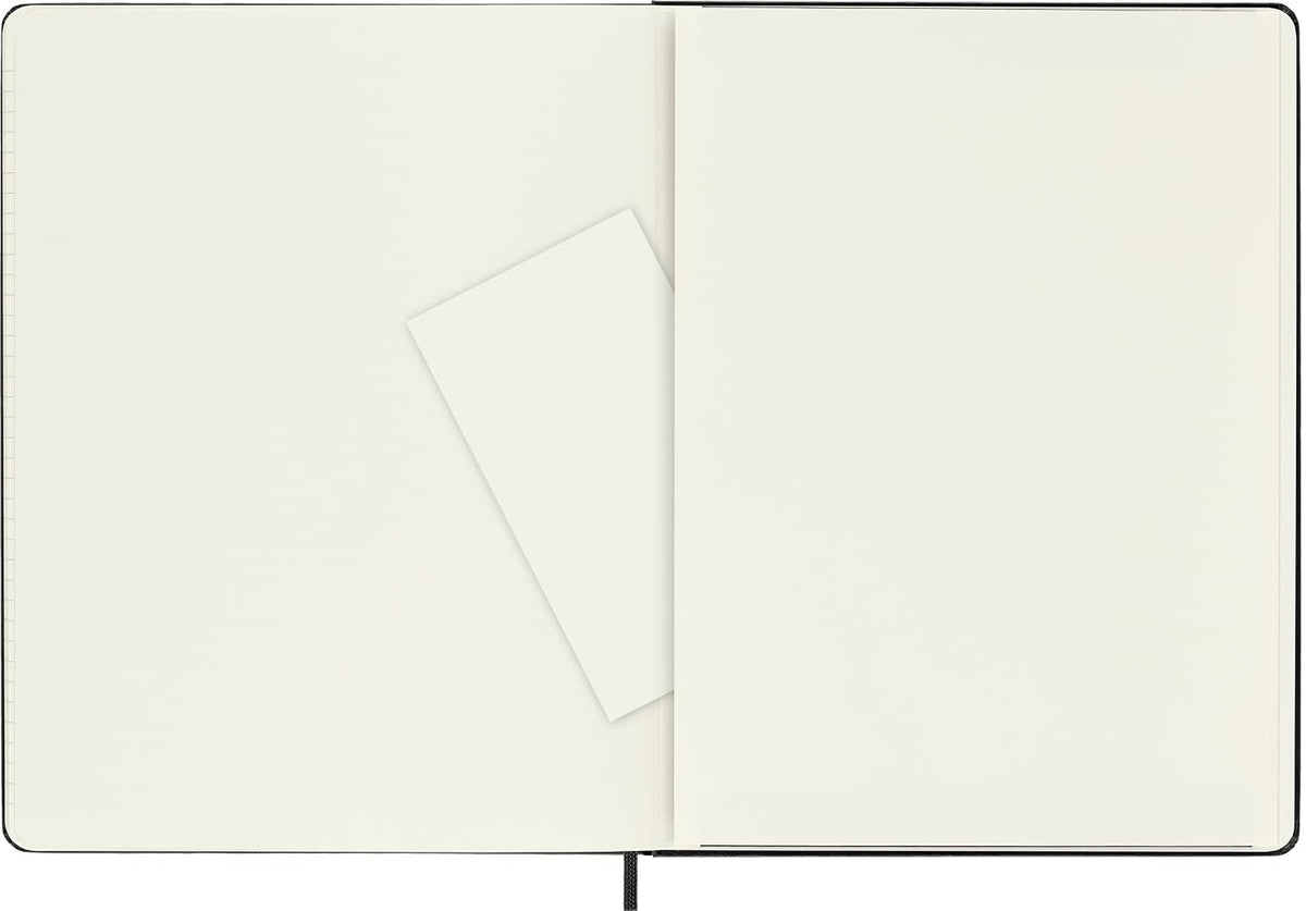 Moleskine Cuaderno Clásico, Tapa Dura, XL (7.5" x 9.5") Rayado/Con Líneas, Negro, 192 Páginas