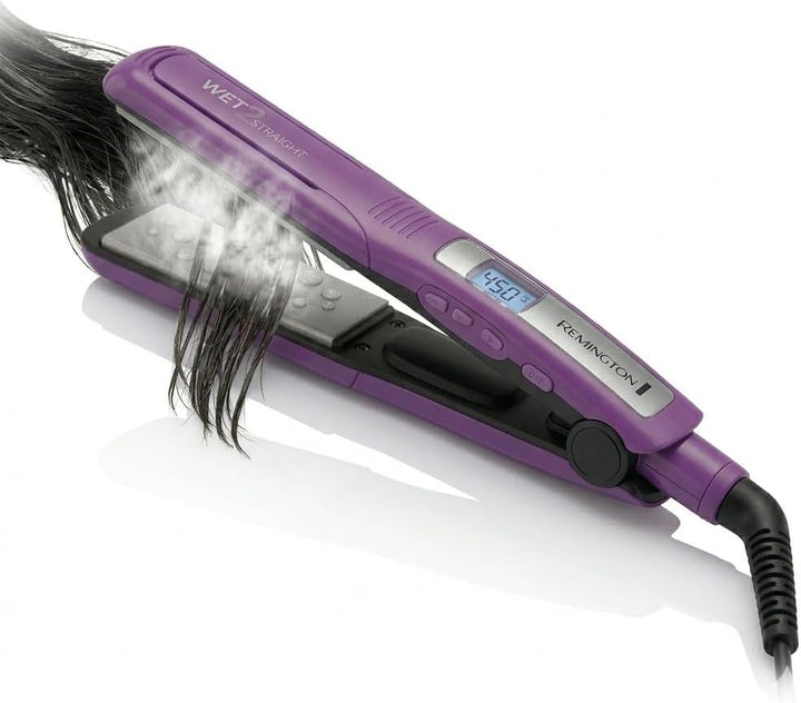 Remington Wet 2 - Plancha de pelo liso de 1 pulgada con placas de t...