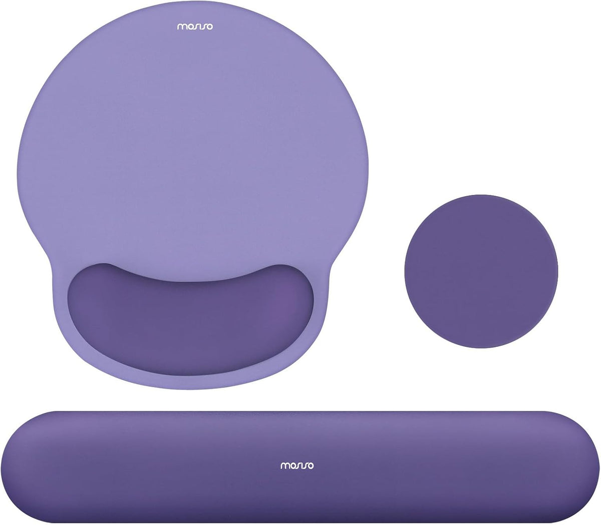 MOSISO - Soporte de reposamuñecas para mouse pad y teclado, color morado imperial