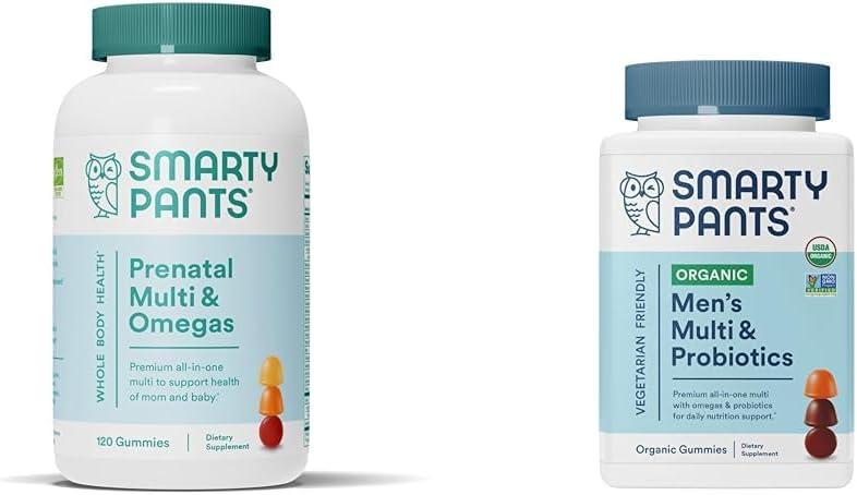SmartyPants Vitaminas prenatales para mujeres y multivitamínicos pa...