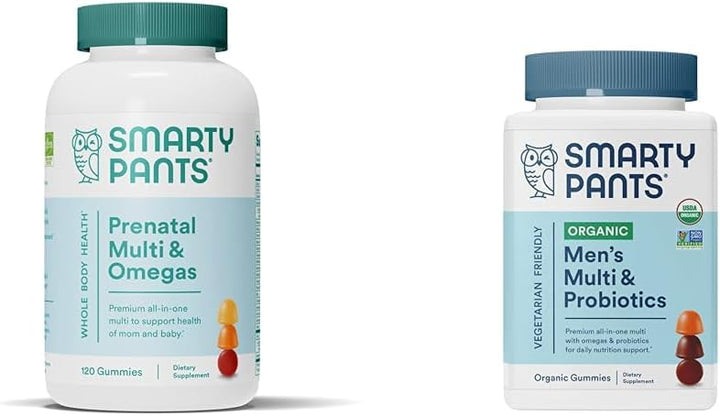 SmartyPants Vitaminas prenatales para mujeres y multivitamínicos pa...