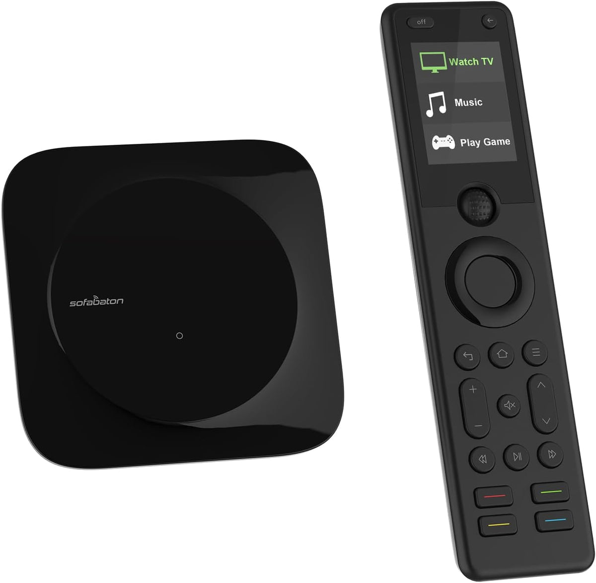 SofaBaton Control remoto inteligente X1S con concentrador, actividades personalizables todo en uno, desplazamiento mejorado, teclas personalizables, botón macros de un solo toque, dispositivo compatible con IR/Bluetooth/WiFi