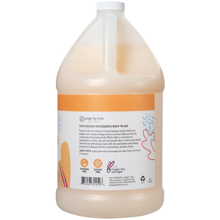 Ginger Lily Farms Botanicals - Jabón corporal nutritivo, mango de c...