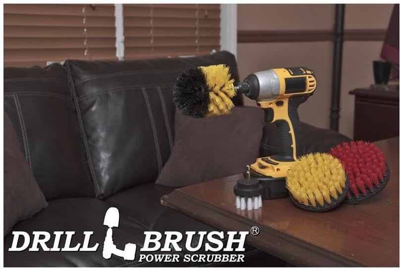 Drillbrush Juego de accesorios para cepillos de taladro, cepillo limpiador eléctrico para bañera, azulejos, ducha y lechada, cepillos de limpieza domésticos multiusos para taladro, cepillos de