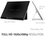 ViewSonic VG1655 - Monitor portátil de 15.6 pulgadas 1080p con USB...