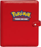 Ultra Pro Carpeta de Pokémon de 4 bolsillos de alta calidad, carpeta de tarjetas de Pokémon con 20 páginas de carga lateral y capacidad para hasta 160 tarjetas, sin ácidos y sin PVC, cierre a presión, parte trasera negra y cubierta acolchada de piel