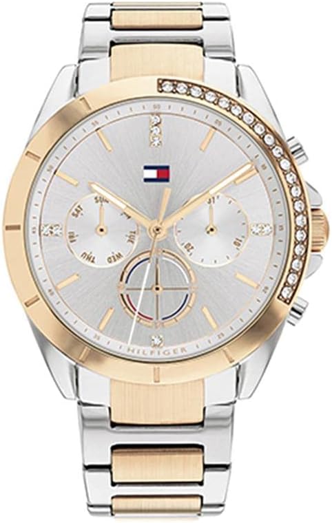 Tommy Hilfiger Reloj deportivo para mujer - Reloj de pulsera multifunción de acero inoxidable - Resistente al agua hasta 5 ATM/50 metros - Pieza de moda premium para todas las ocasiones - 38 mm