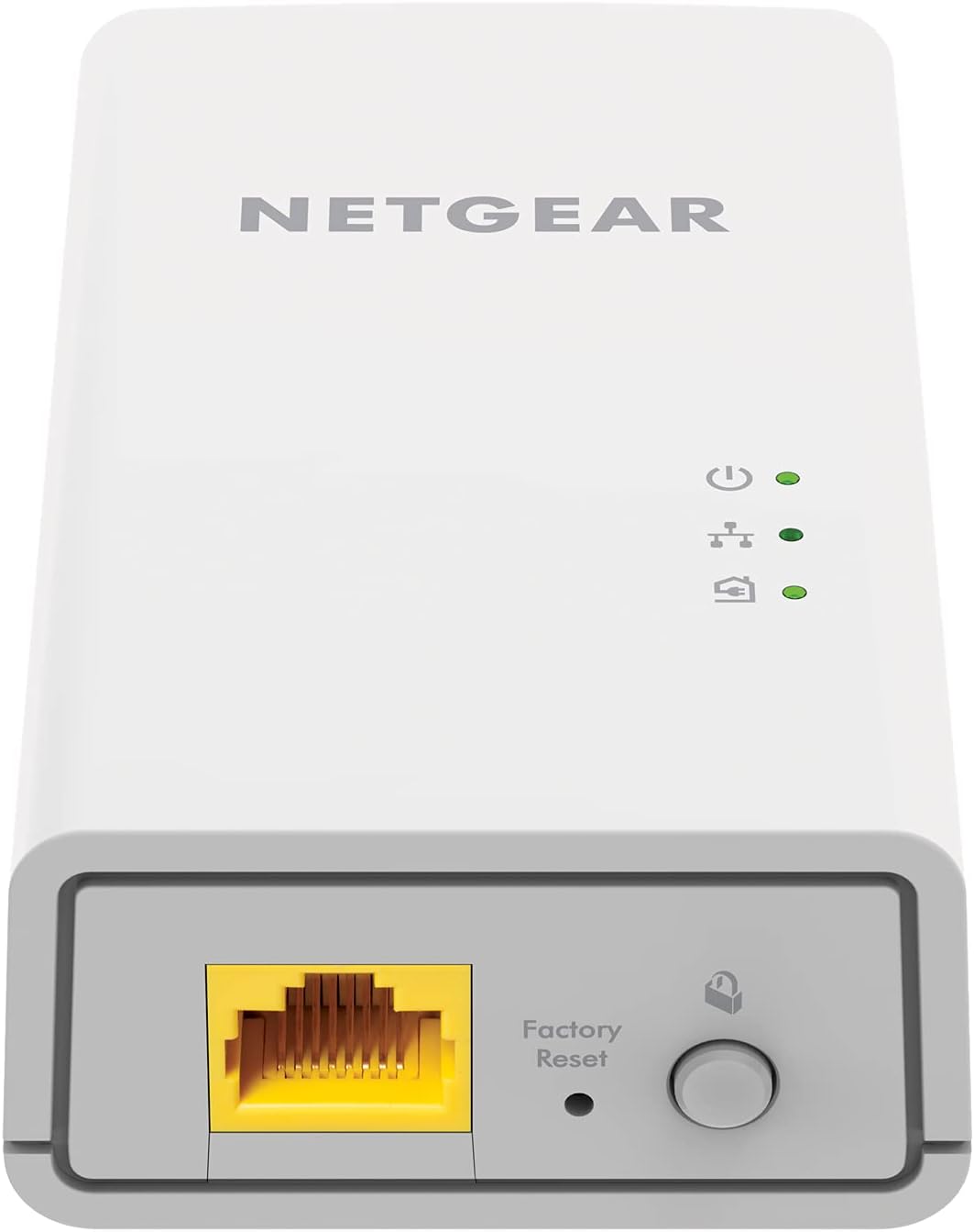 Kit de adaptador Powerline NETGEAR, enchufe de pared de 1000 Mbps, 1 puerto Ethernet Gigabit (PL1000-100PAS)