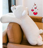 SNOWOLF Almohada de Peluche con Peso, Oso Blanco de 23.6", Súper Lindo Peluche Kawaii de Oso Polar para Abrazar, Juguetes Regalos para Niños, Niñas y Adultos, 60cm