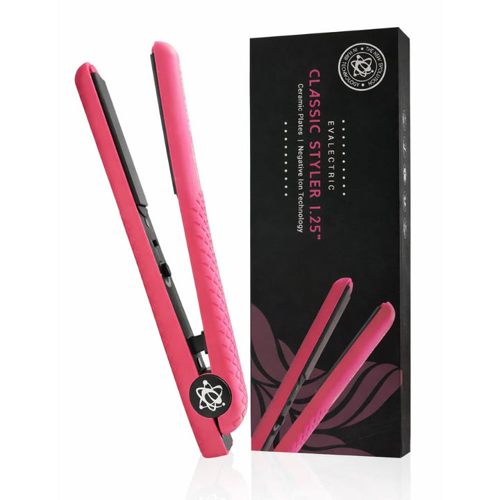 Evalectric Classic Styler - Plancha plana de cerámica de 1.25 pulga...