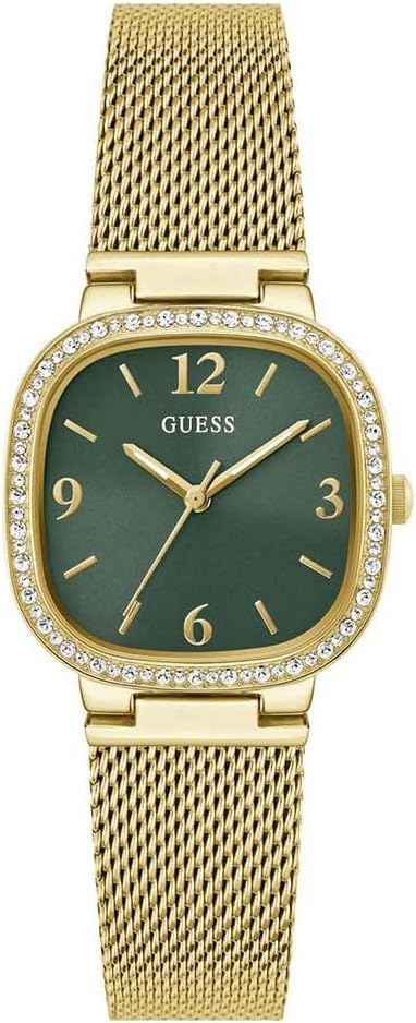 GUESS Reloj de pulsera cuadrado redondeado