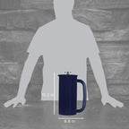 ESPRO P7 Prensa francesa, 32 onzas, azul Egeo, cafetera de acero inoxidable