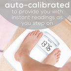 Beurer Báscula digital de baño PS25 para peso corporal, capacidad de 400 libras, calibración automática, pantalla retroiluminada XL, báscula corporal de vidrio, precisa y precisa