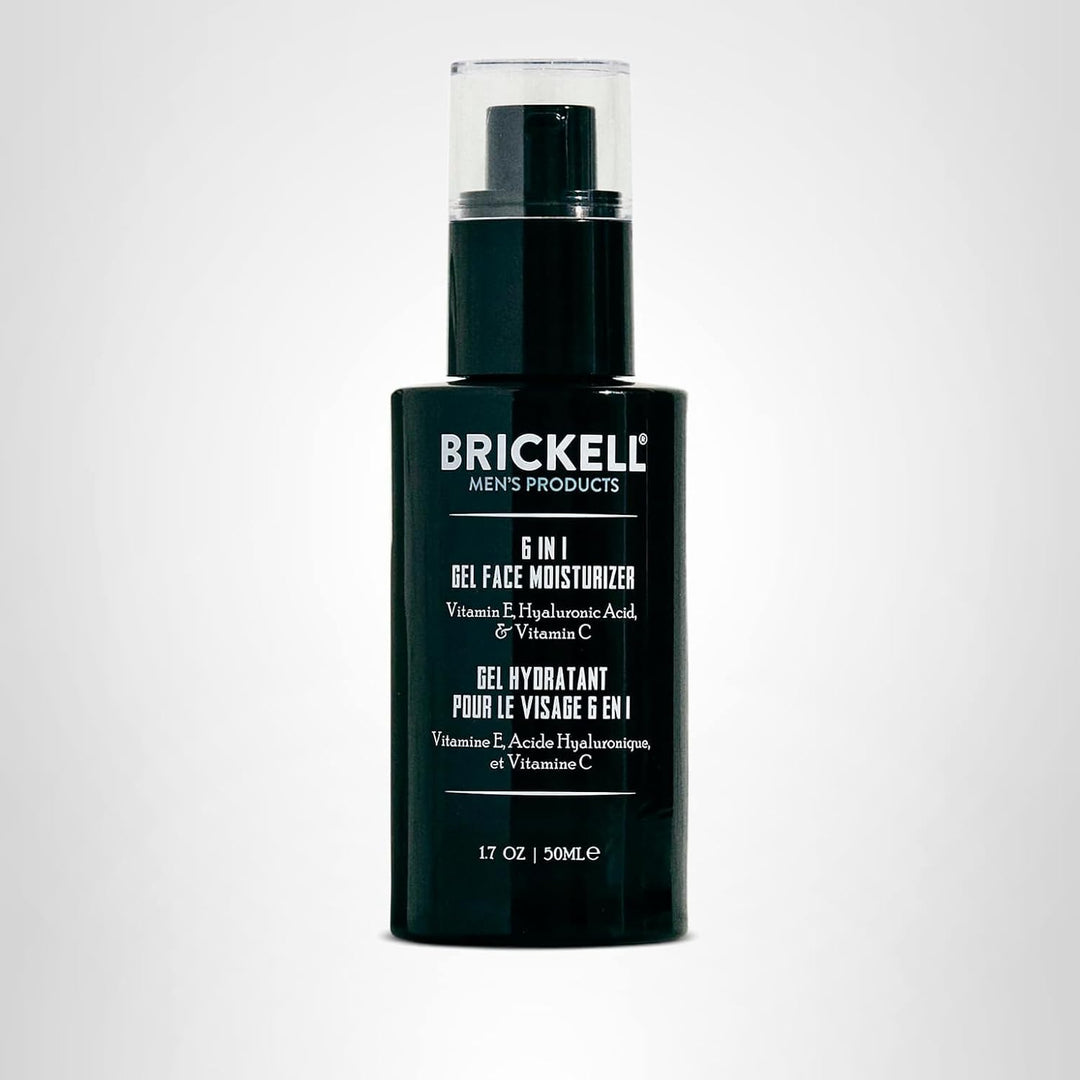 Brickell - Crema hidratante facial de gel 6 en 1 para hombres, hume...