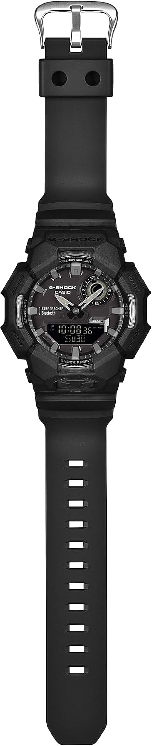 Reloj Casio G-Shock analógico-digital negro con correa de resina y podómetro (Step Tracker)