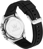 OLEVS Relojes para Hombre Lujo Vestimenta Día Fecha Cronógrafo Reloj de Acero Inoxidable Negocios a prueba de agua Luminosa Regalo Reloj de Pulsera para Hombre