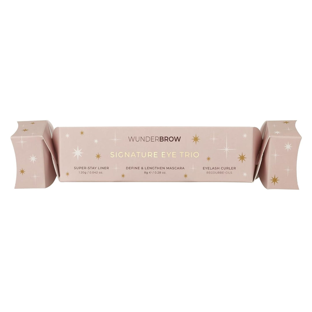 Wunderbrow Signature Eye Trio Festive Cracker, juego de regalo navi...