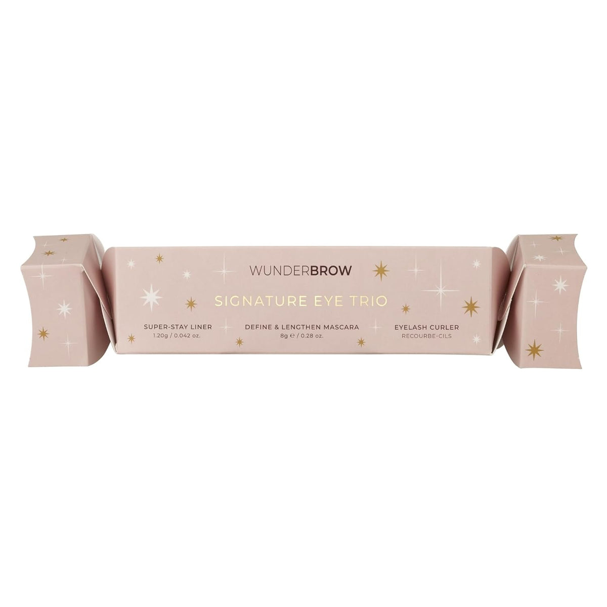 Wunderbrow Signature Eye Trio Festive Cracker, juego de regalo navi...