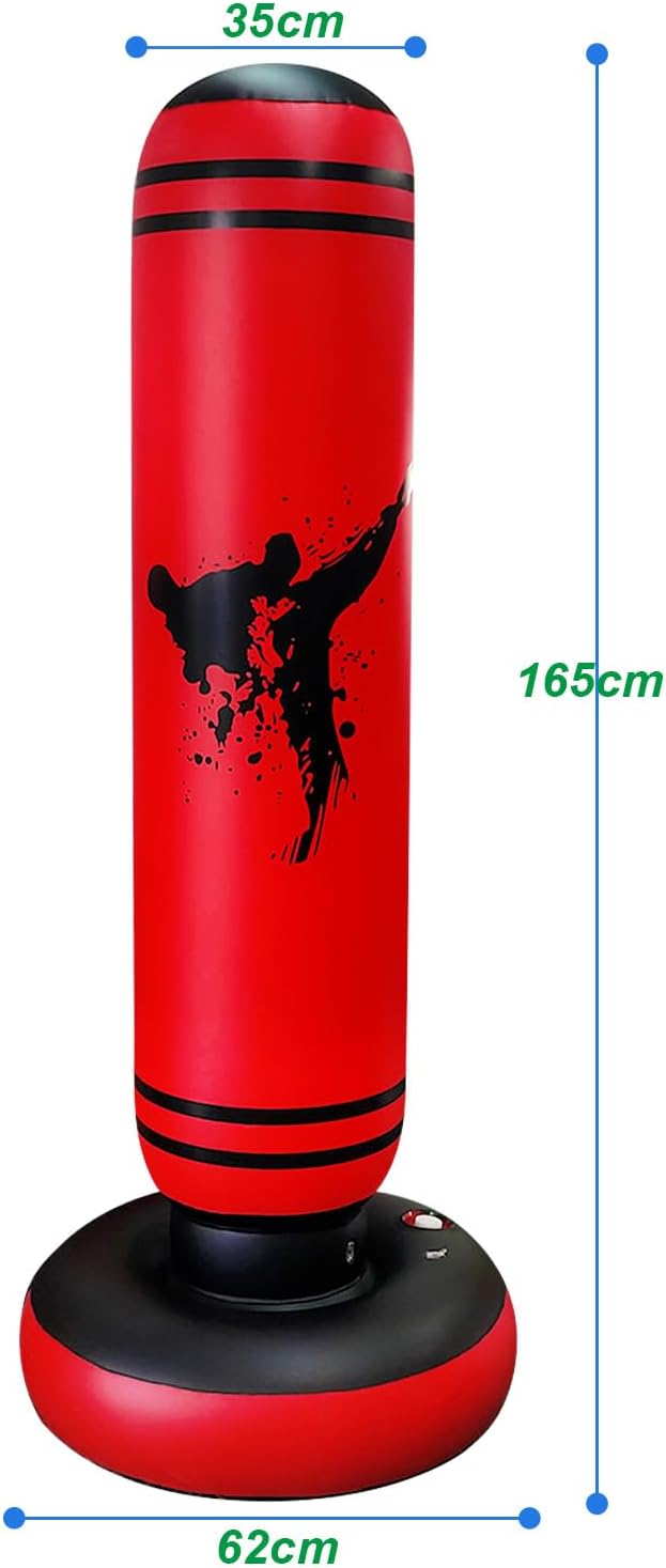 Saco de boxeo para niños, Saco de boxeo inflable, Muñeco inflable, Saco para practicar boxeo y desestresarse para niños.