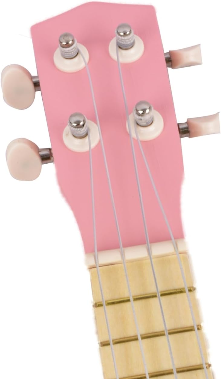 Ukulele de Madera para Niños de 17 Pulgadas, Rosa