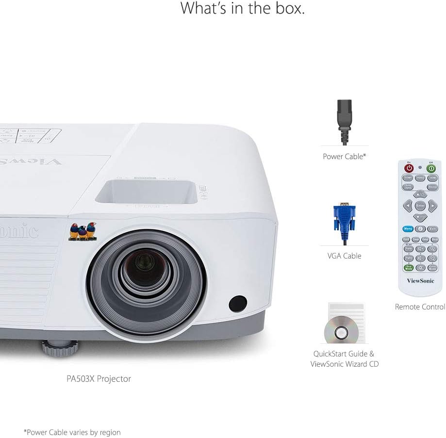 Proyector HDMI con resolución SVGA y 3,600 lúmenes ViewSonic, PA503S