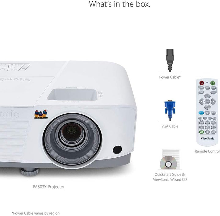 Proyector HDMI con resolución SVGA y 3,600 lúmenes ViewSonic, PA503S