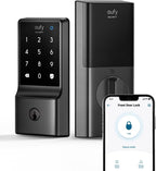 eufy Security Smart Lock C210, Cerradura de Puerta de Entrada sin Llave, Negro