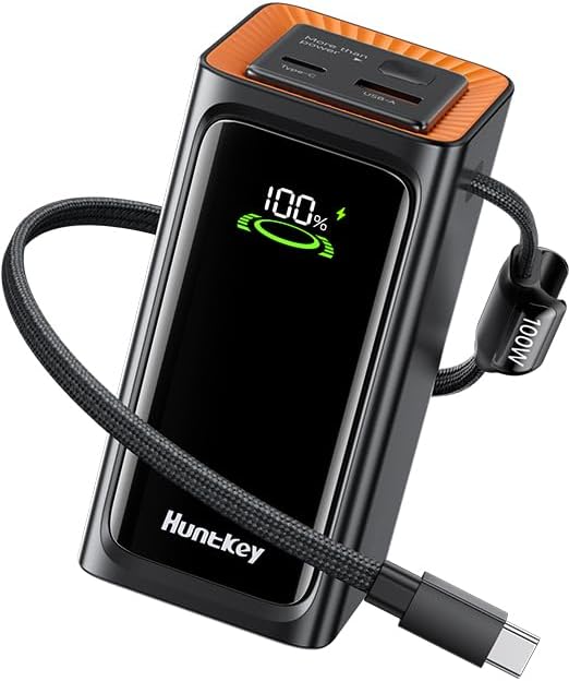 Huntkey Power Bank 20000mAh, cargador de batería portátil de 100 W,...