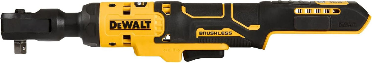 DEWALT ATOMIC 20V MAX* Trinquete inalámbrico, sin escobillas, 3/8 pulgadas, solo herramienta (DCF513B)
