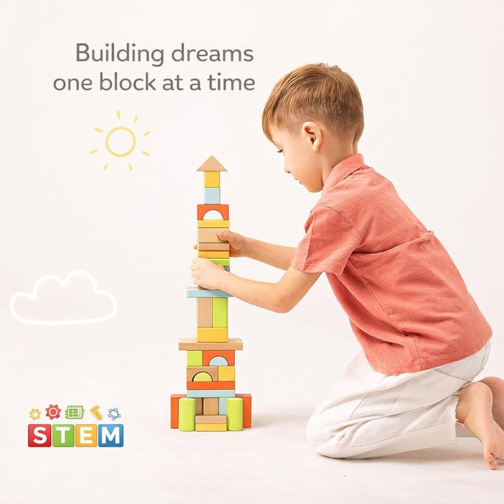 Pidoko Kids 100 piezas de bloques de construcción para
