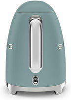 SMEG KLF03 - Hervidor eléctrico de 1,7 L (7 tazas), caldera de agua caliente retro para té y café, hervidor de cocción rápida, apagado automático, tapa abierta suave, base giratoria de 360°
