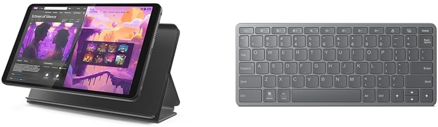 El paquete Lenovo Tab One incluye funda tipo libro + teclado Blueto...