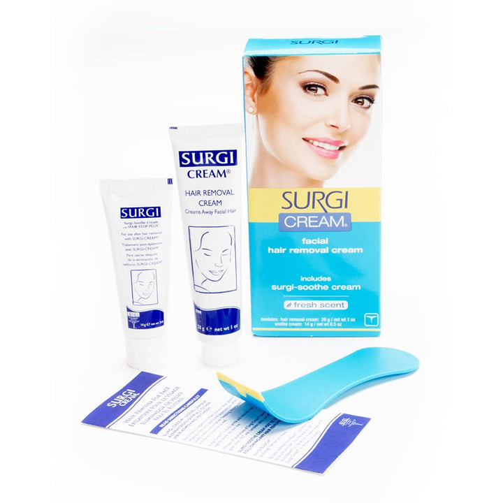 Surgiwax Crema depilatoria facial, removedor de vello para cara, tu...