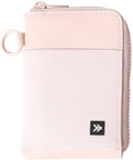 Thread Wallets Cartera de piel con cremallera y bloqueo RFID con tarjetero para hombres y mujeres, Rose polvo, Casual