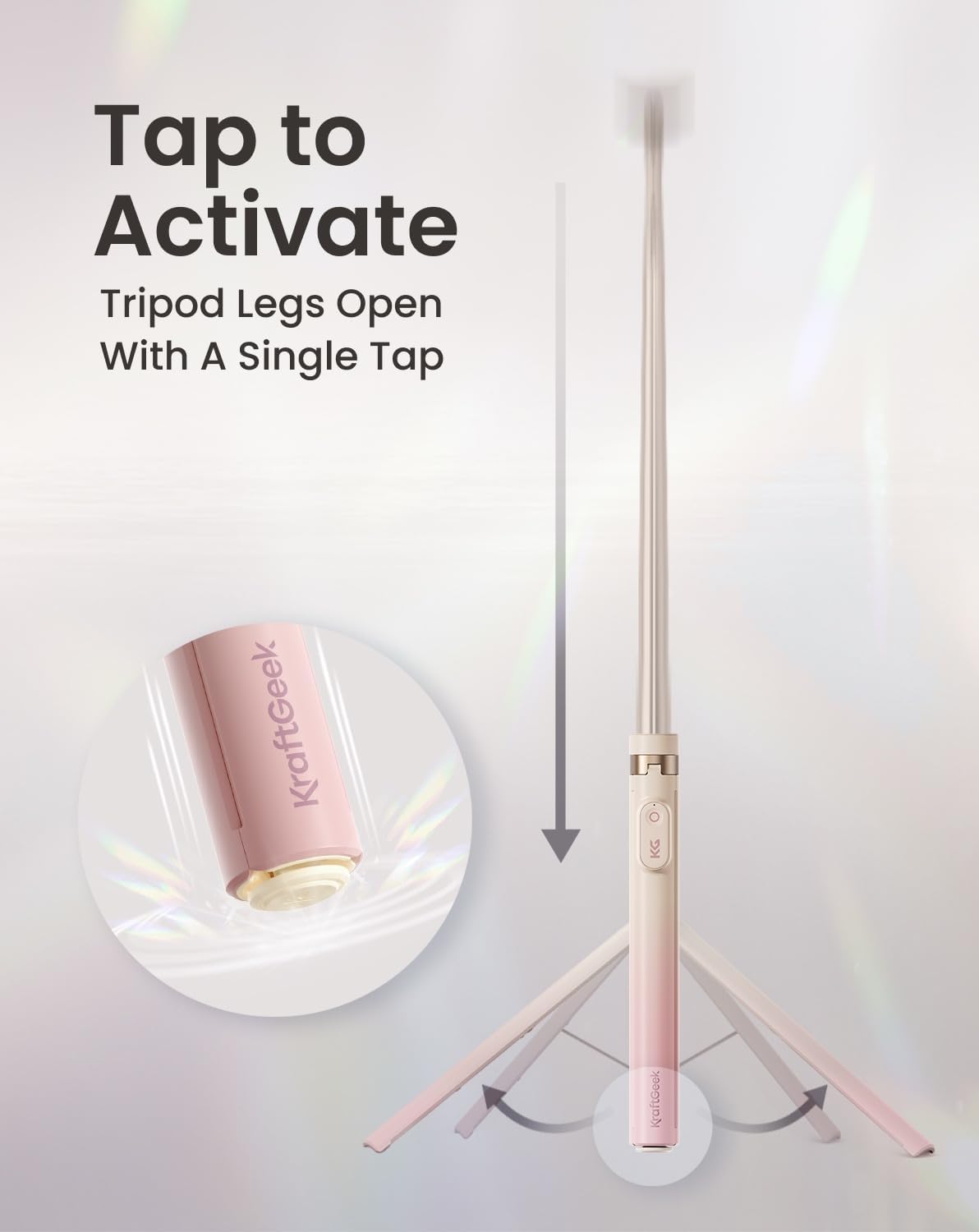KraftGeek Trípode Magnético para Teléfono para iPhone, Trípode JustTap para MagSafe