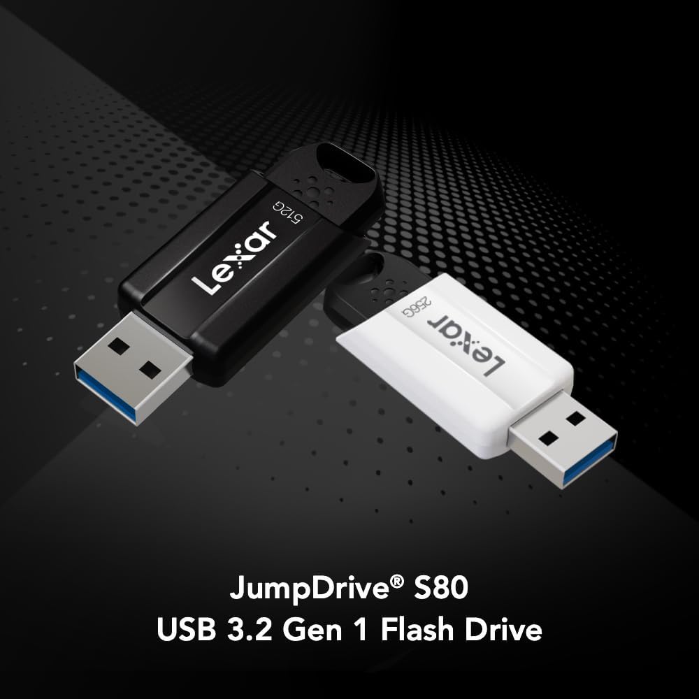 Lexar Unidad flash USB 3.2 Gen 1 JumpDrive S80 de 512 GB, almacenam...