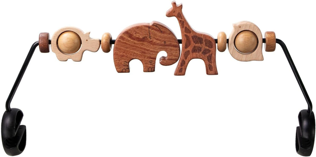 Saltador para bebé - Barra de juguetes de madera, animales