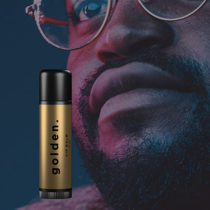 Golden Grooming Co. - Juego de bálsamo labial para hombres, bálsamo...